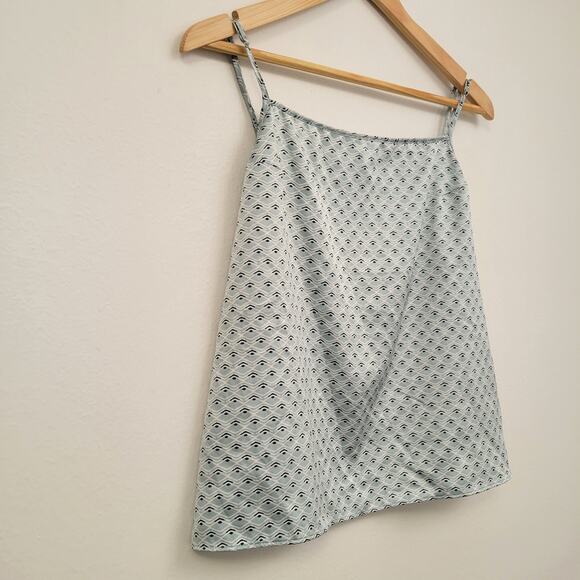 Victoria's Secret Camisole Large Mint Green Satin Art Deco Adjustable Straps - Picture 4 of 12